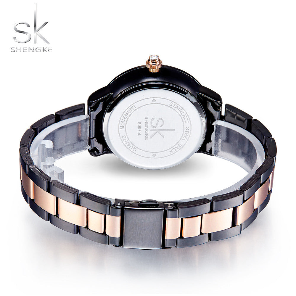 Women's Rose Gold Crystal Watch