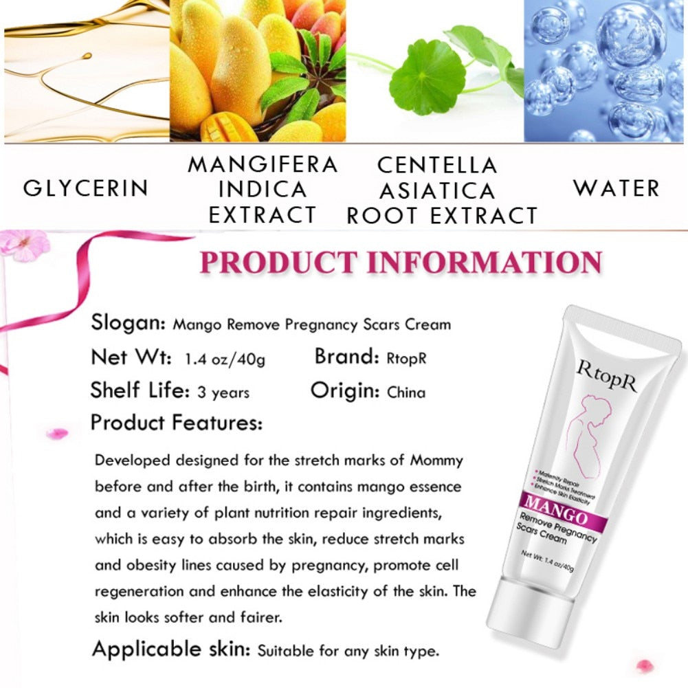 Firming Body Cream Helps to Diminish Stretch Marks and Scars - Mango