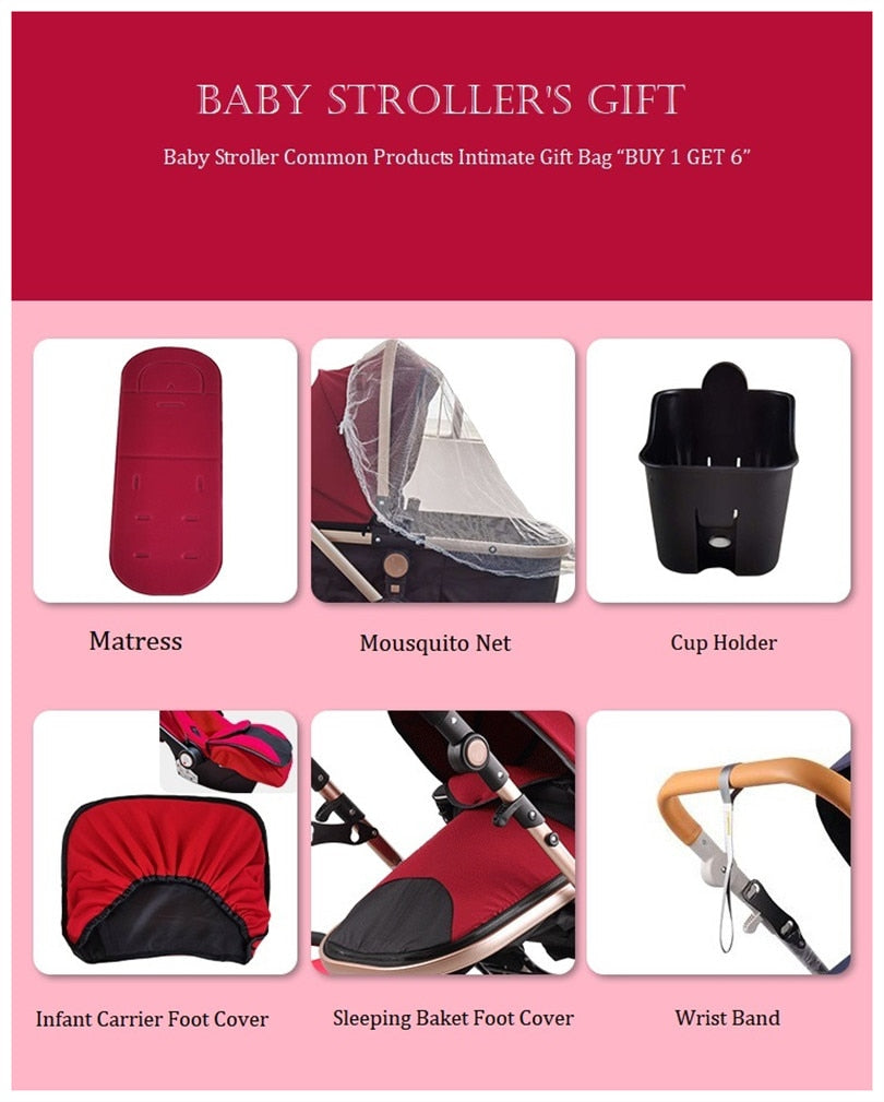 Kensington Luxury Portable High Landscape - 3 in 1 Baby Stroller with Car Seat - Newborn to 3 yrs