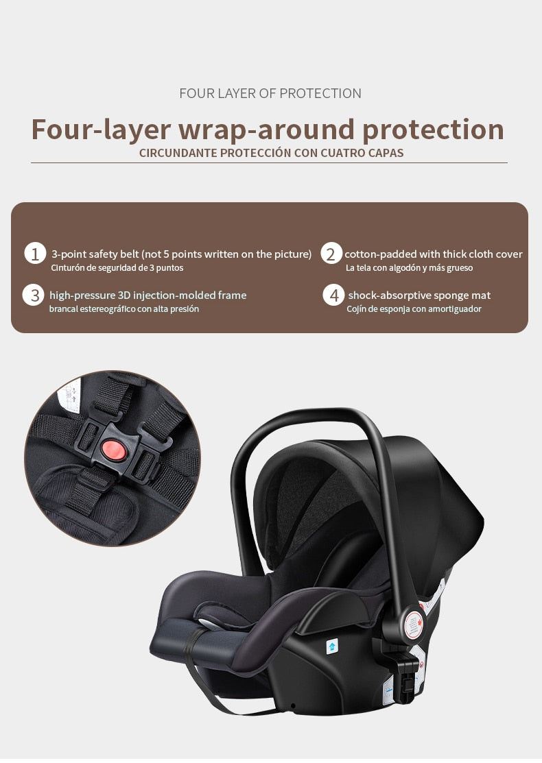 Kensington Luxury Portable High Landscape - 3 in 1 Baby Stroller with Car Seat - Newborn to 3 yrs