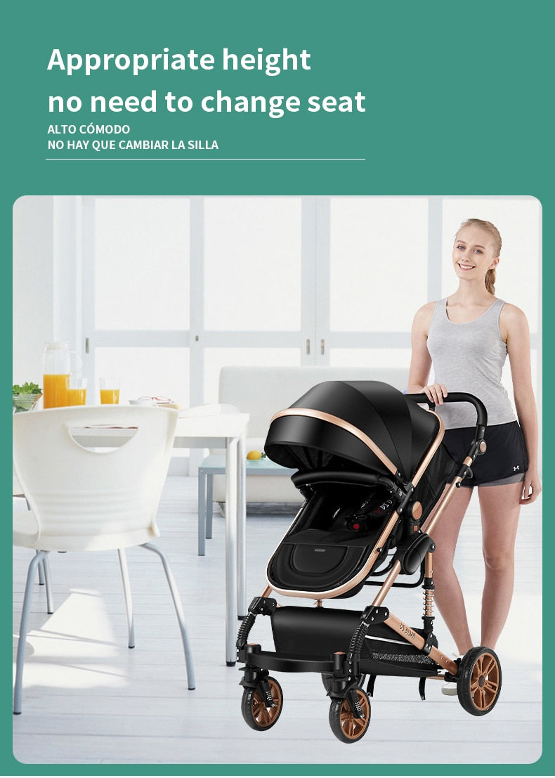 Kensington Luxury Portable High Landscape - 3 in 1 Baby Stroller with Car Seat - Newborn to 3 yrs