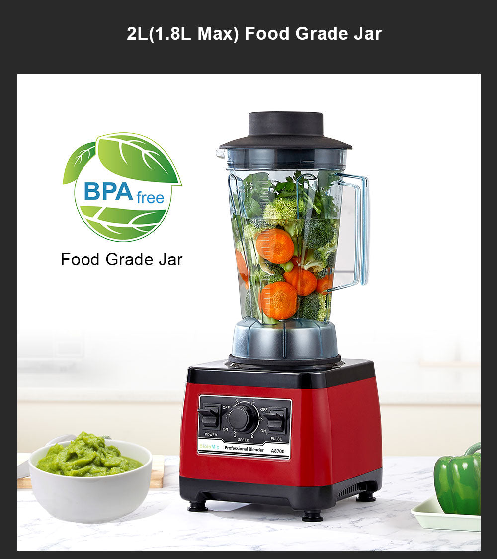 Professional Heavy Duty Commercial Grade Blender / Mixer / Juicer - 2200W, BPA Free, 7 Year Warranty