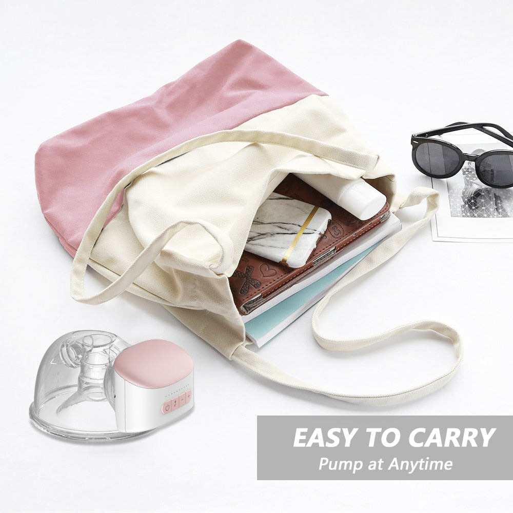 Portable Electric Breast Pump With Convenient Hands Free Wearable Design