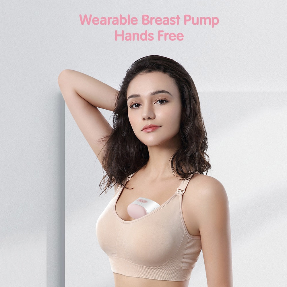 Portable Electric Breast Pump With Convenient Hands Free Wearable Design