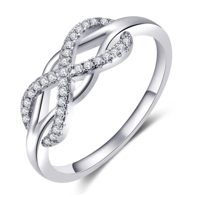 Infinity Love Micro Crystal Ring