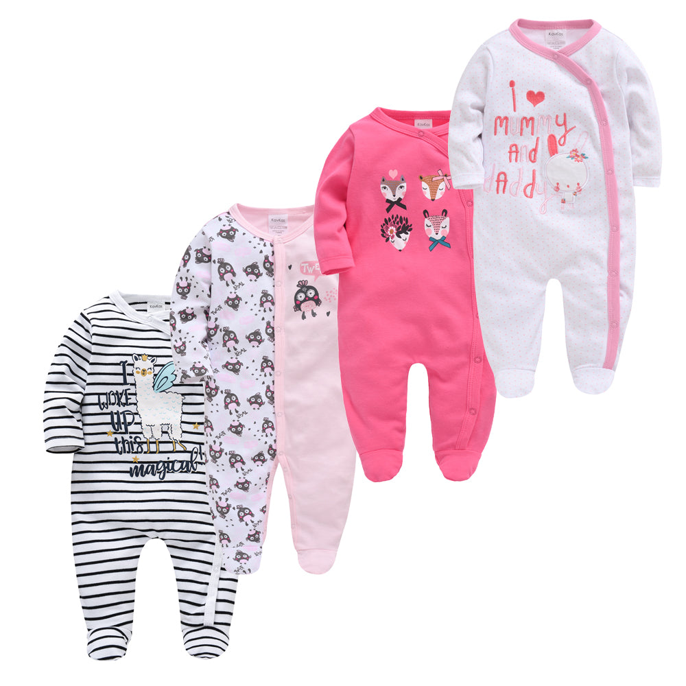 New Born Baby Sleepers - 4 Pack