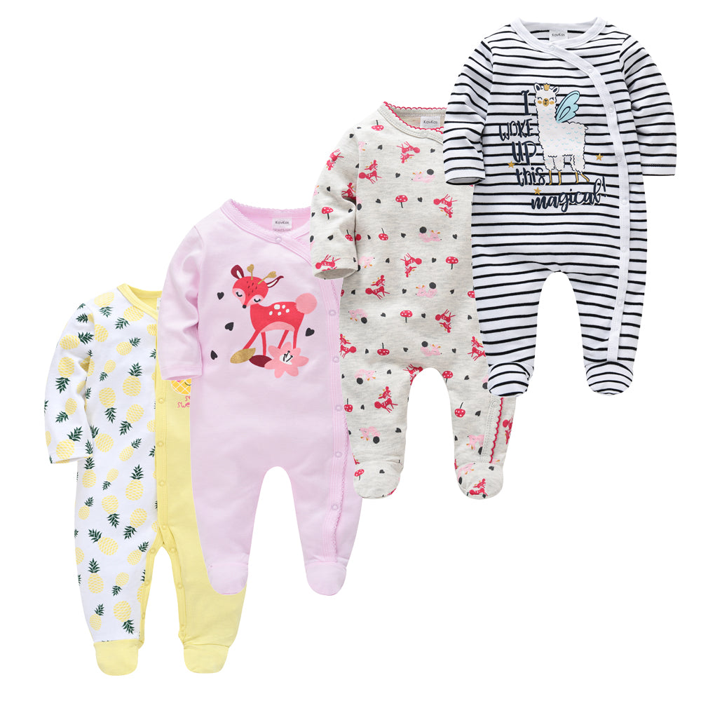 New Born Baby Sleepers - 4 Pack