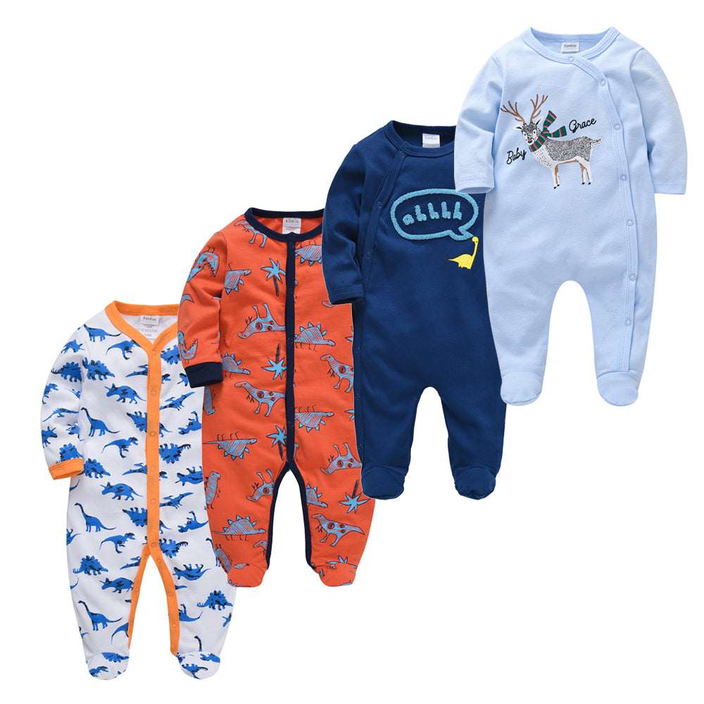 New Born Baby Sleepers - 4 Pack