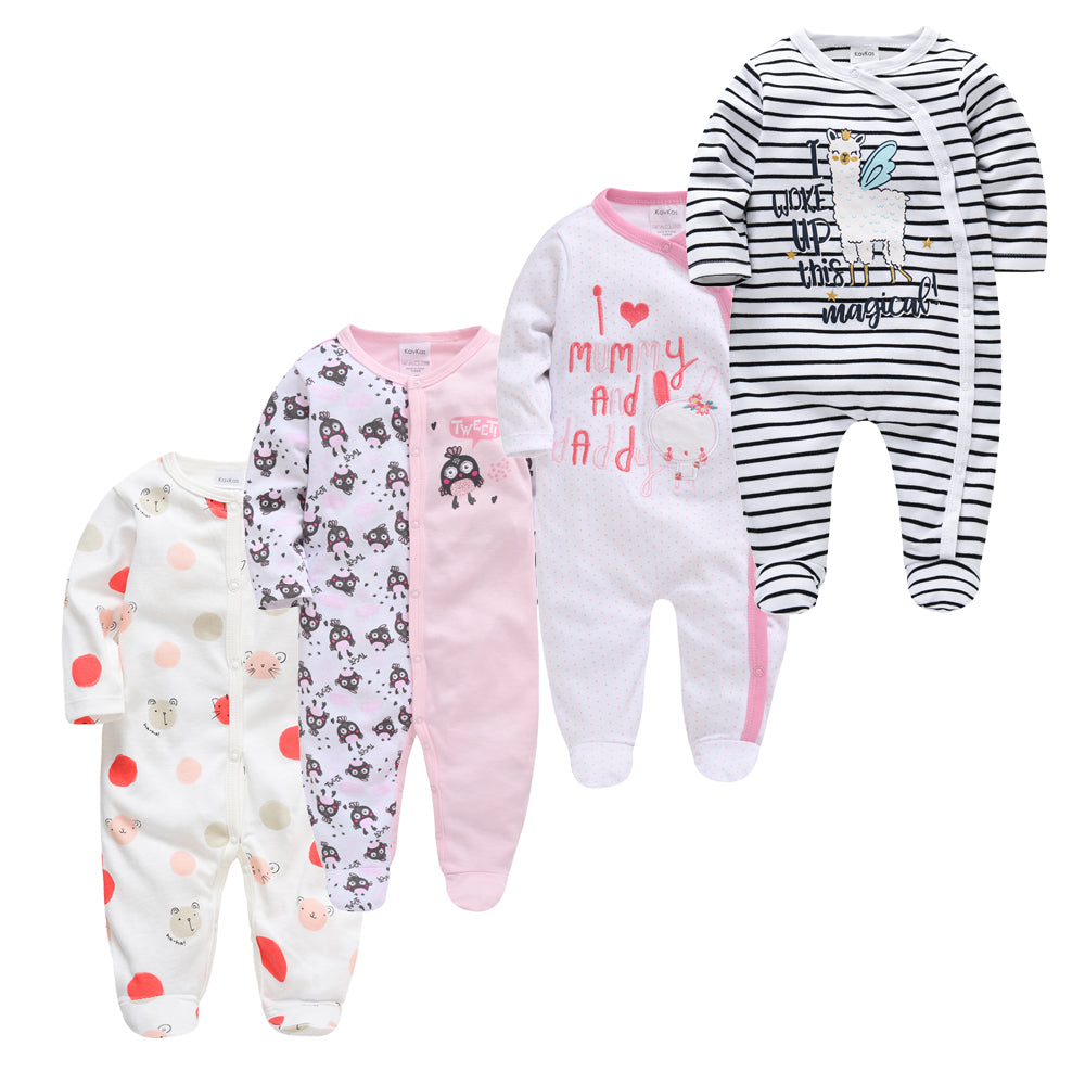 New Born Baby Sleepers - 4 Pack