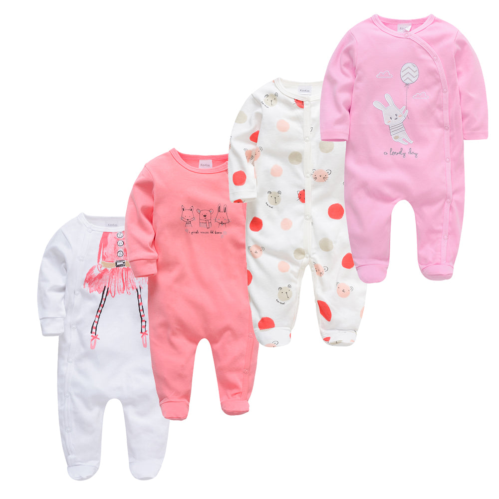 New Born Baby Sleepers - 4 Pack