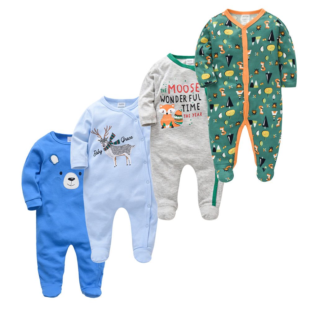 New Born Baby Sleepers - 4 Pack