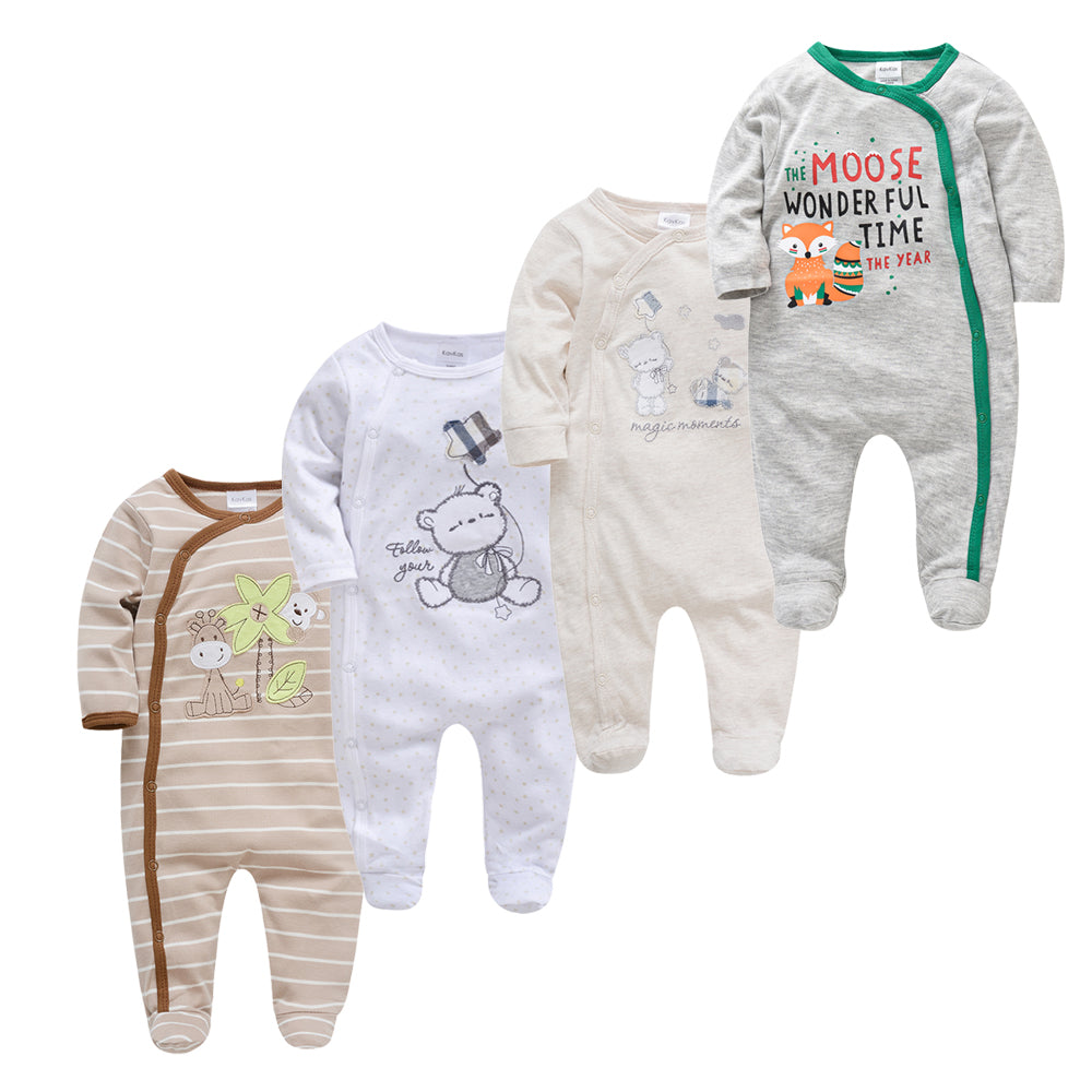 New Born Baby Sleepers - 4 Pack