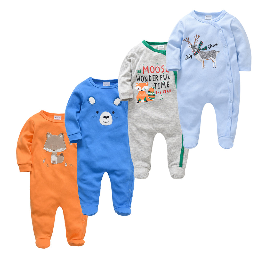 New Born Baby Sleepers - 4 Pack