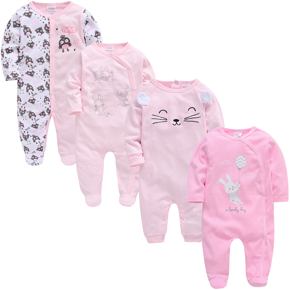 New Born Baby Sleepers - 4 Pack