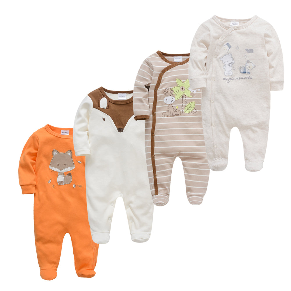 New Born Baby Sleepers - 4 Pack