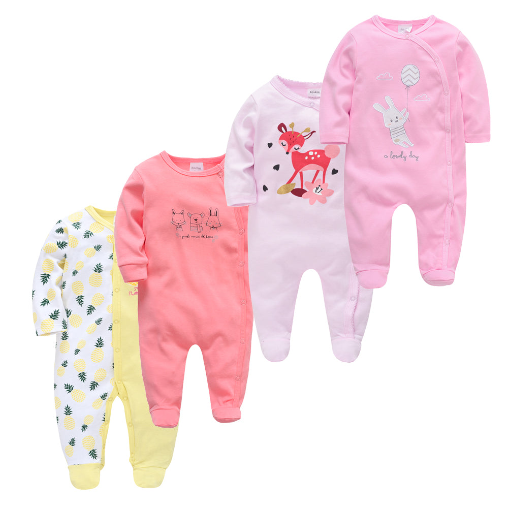 New Born Baby Sleepers - 4 Pack