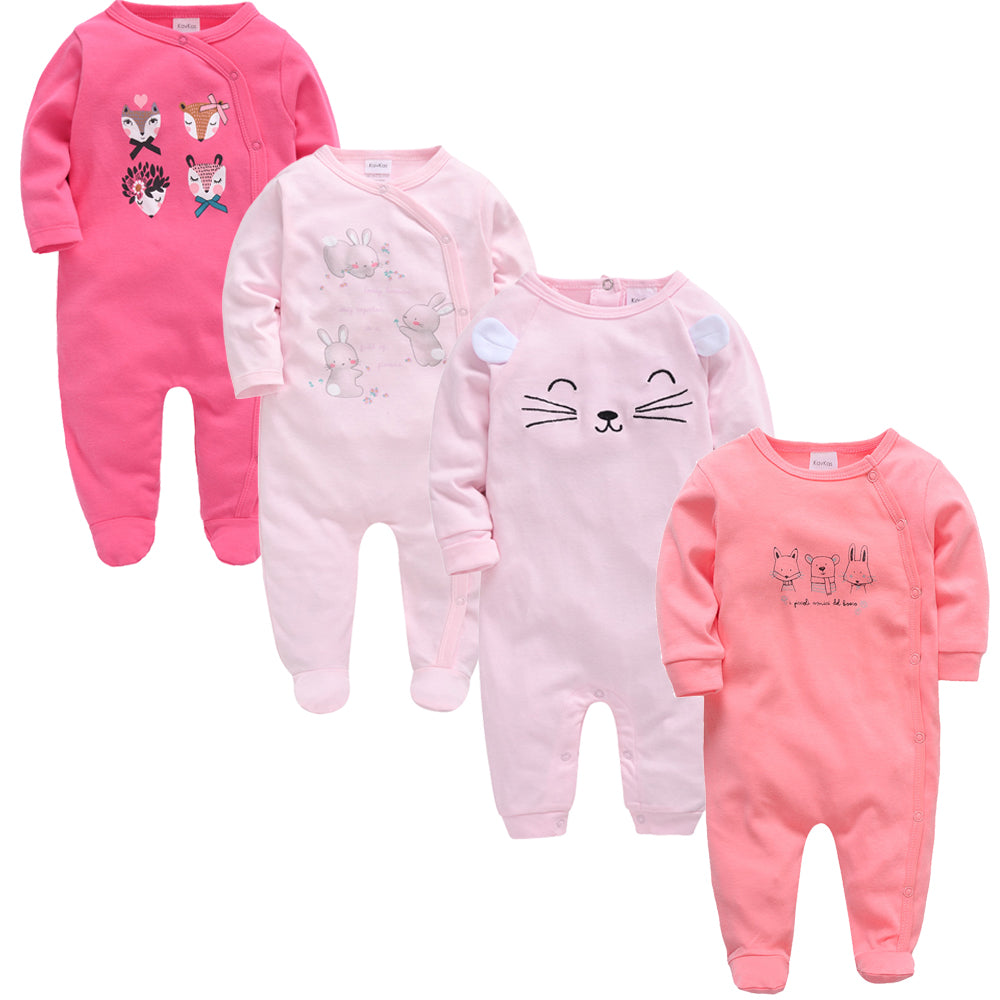 New Born Baby Sleepers - 4 Pack