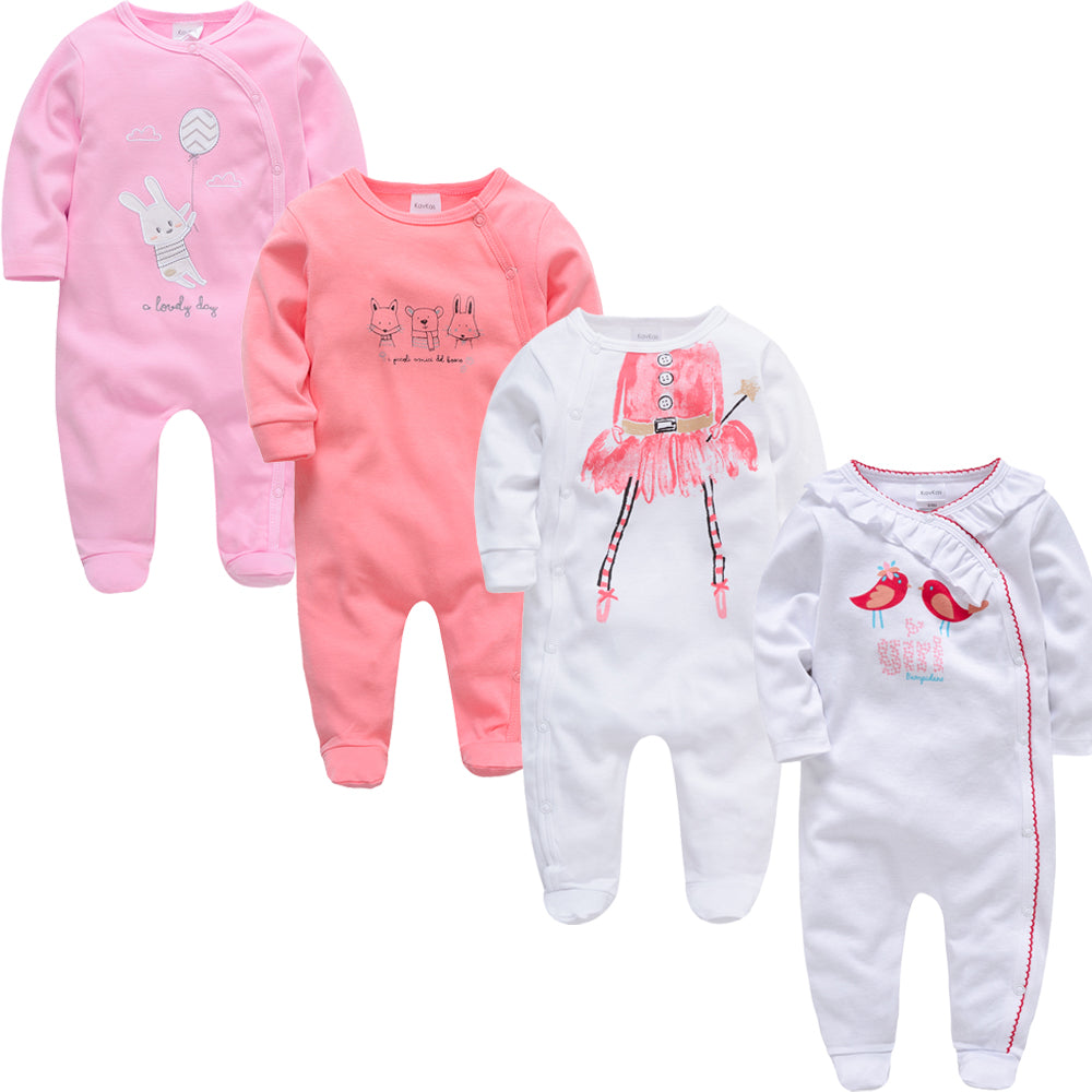 New Born Baby Sleepers - 4 Pack