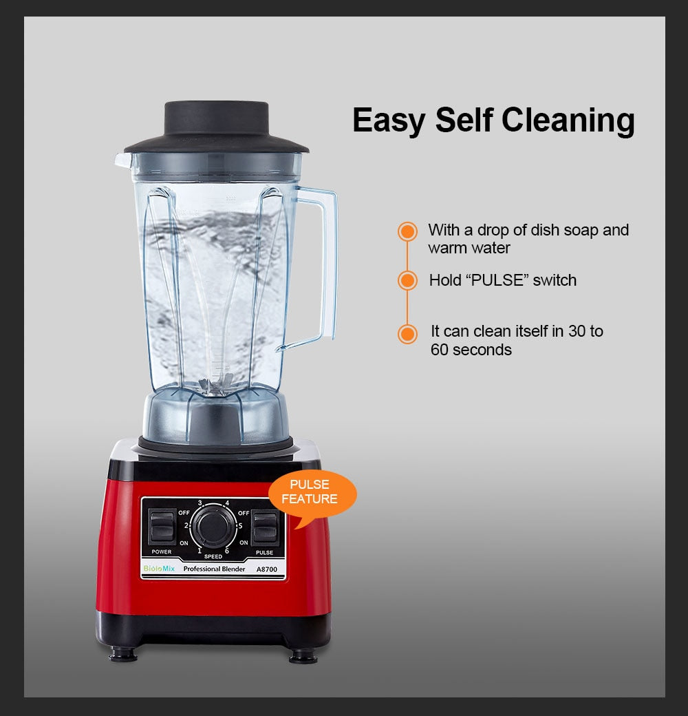 Professional Heavy Duty Commercial Grade Blender / Mixer / Juicer - 2200W, BPA Free, 7 Year Warranty