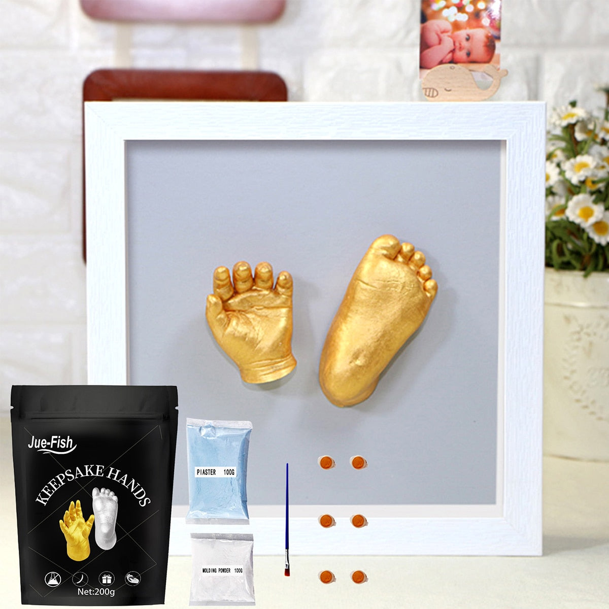 Keepsake Baby Hands and Feet 3D Mold Casting Powder Kit